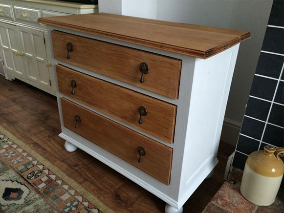 Chest of drawers furniture repair and renovation after shot